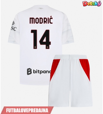 Lacne Dětský Futbalové dres AC Milan Luka Modric #14 2026-27 Krátky Rukáv - Preč (+ trenírky)